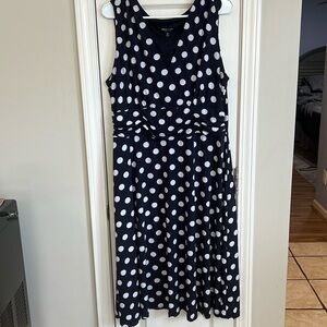 RN Studio Polka Dot Sleeveless Cross-over Dress